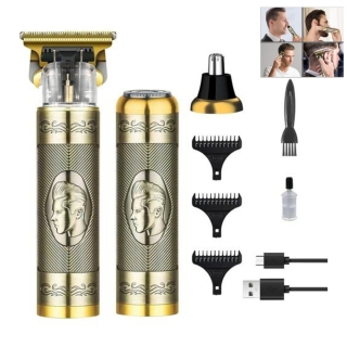 Pack De 2 Tondeuses à Cheveux Électrique en Métal 3 en 1 - Rechargeable