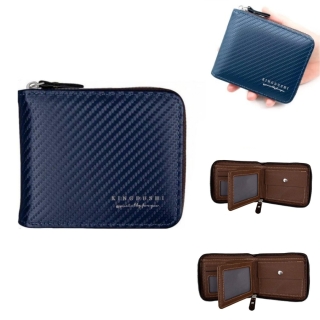 Portefeuille Pour Homme Blocage RFID Pince à Billets Multi Cartes - Bleu