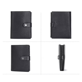 Porte Papier Voiture Avec Porte feuilles Et Porte-cartes 3en1 Noir