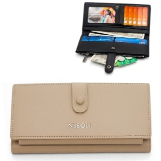 Portefeuille De Luxe Pour Femme Avec Porte-Monnaie Cuir Multifonctionnel - Grande Capacité