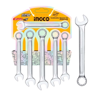 Clés Mixtes Ingco 6 Pièces 8 à 16mm