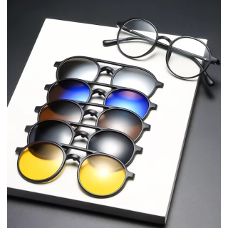 Lunettes 6 en 1 à Clip On Magnétique Polarisées 2306