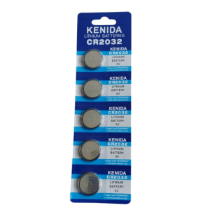 Lot de 5 Piles CR2032 3V Pile Bouton au Lithium Kenida