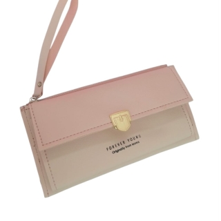 Portefeuille en Cuir Élégant Pour Femme Rose