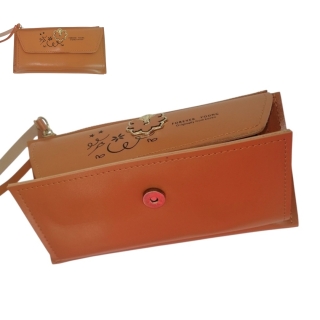 Portefeuille Femme Cuir Cire Huile Porte Multi Cartes