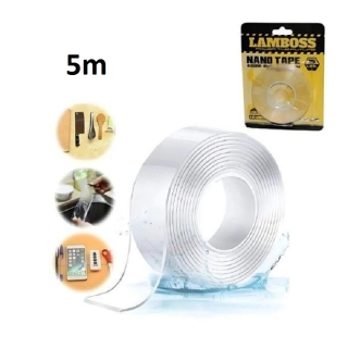 Ruban Adhésif Lamboss 5m Double Face Transparent 1.9cm X 5m