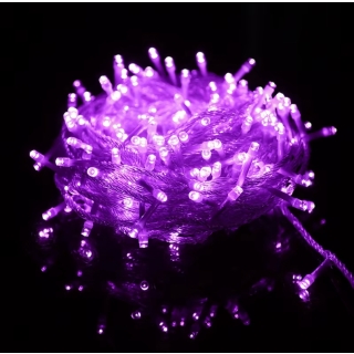 Guirlande De Fête Lumineuse Décoratif Étanche - 8 Modes 10 M Violet