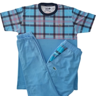 Ensemble Pull & Pantalon Bleu avec Logo Rouge