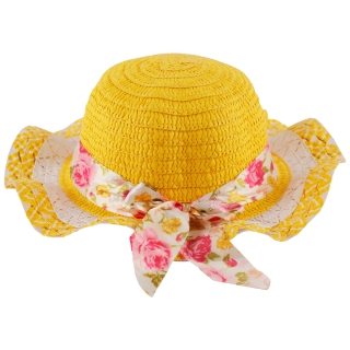 Chapeau avec ruban fleuri pour enfant