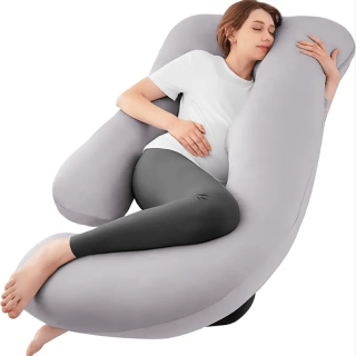 Coussin De Grossesse Gris Lavable 130x70cm XXL