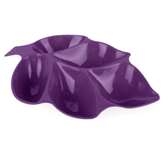 Plateau en plastique à 5 compartiments MAZAYA PLAST - Forme de feuille