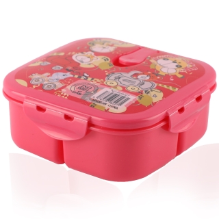 Boite à lunch en plastique avec couverts 3 compartiments