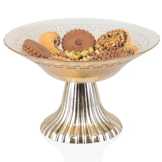 Bol en verre pour fruits et bonbons - Doré