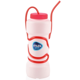 Bouteille en Plastique avec paille MaxPlast - 650 ml