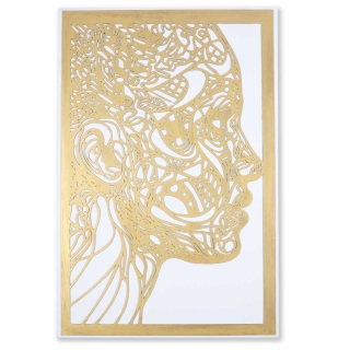 Tableau décoratif mural en MDF et Toile - 90 x 60 cm - réf 008
