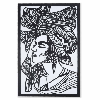 Tableau décoratif mural en MDF et Toile - 90 x 60 cm - réf 003