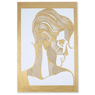 Tableau décoratif mural en MDF et Toile - 90 x 60 cm - réf 006