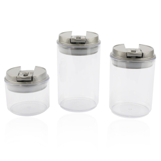 MAX PLAST Pack de 3 Boites Hermétiques - Plastique Alimentaire BPA Free - Rond