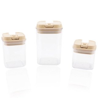 MAX PLAST Pack de 3 Boites Hermétiques - Plastique Alimentaire BPA Free - Carré