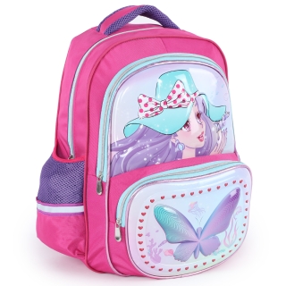 Cartable Scolaire Fille 5 éme,6éme Année Sans Roulette
