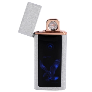 Briquet USB Electrique Rechargeable Sans Flamme Anti-Vent