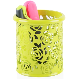 Porte-stylo Gravé Rond en métal
