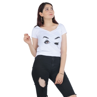 T-Shirt Femme Imprimé - Eyes