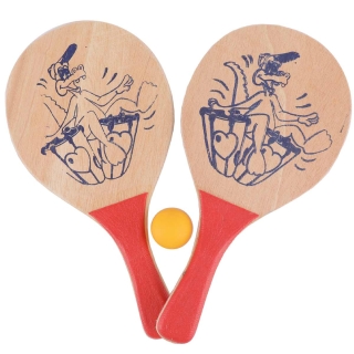 Raquettes de plage en bois - P.M