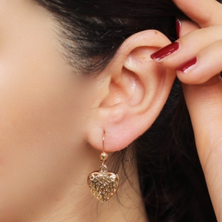 Boucles d'oreilles cœur ajouré