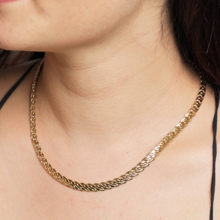 Collier plaqué or chaine de serpant