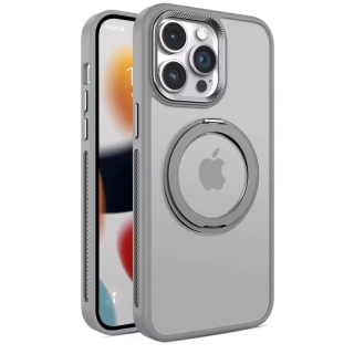 Coque pour iPhone 15 Avec Support Rotatif Et Pliable En Métal