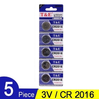 Lot de 5 Piles CR2016 3V Pile Bouton au Lithium