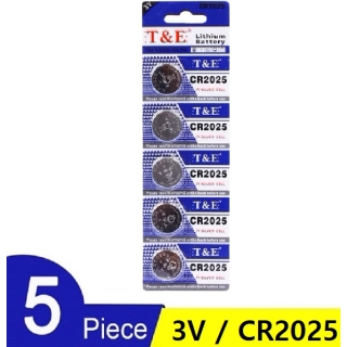 Lot de 5 Piles CR2025 3V Pile Bouton au Lithium