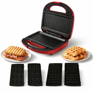 Florence appareil à plaque chauffante 3en1 Panini, Zouza & gaufre 750 W