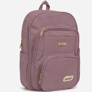 Sac à Dos Scolaire Fille en Similicuir Imperméable – Grand Compartiment et Poches - Violet