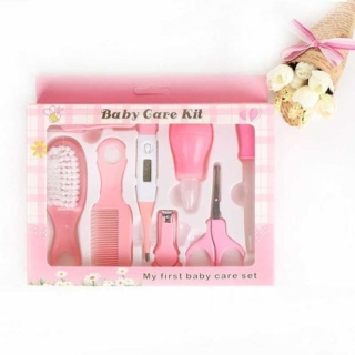 Kit Soin Bébé 8 Pièces Rose