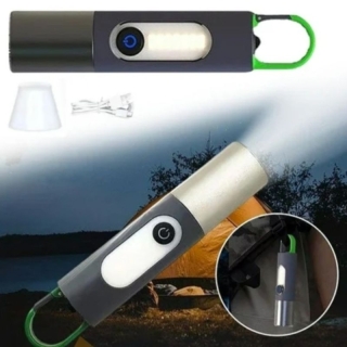 Lampe de Poche à lumière LED Rechargeable par USB Zoomable 4Modes