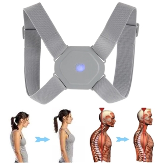 Correcteur de Posture du Dos Intelligent, Bande de Posture des épaules et du Dos avec Rappel de Capteur de Vibration