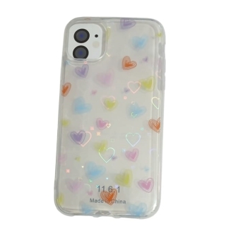 Coque pour iPhone 13 Pro Max Transparente Motif Cœur