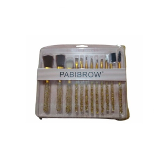 Kit de 12 pinceaux pour fard à paupières - Doré