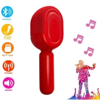Micro karaoké Haut Parleur Bluetooth Portable Rouge