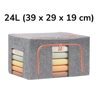 Boîte de Rangement Pliable pour Linge de Maison 24L (39 x 29 x 19cm) Modèle 1