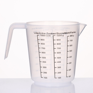 Doseur transparent gradué en plastique alimentaire 1000 CL