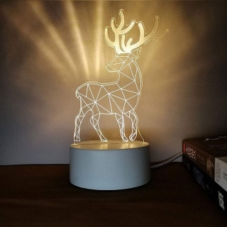 Veilleuse 3D En Forme Gazelle LED