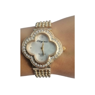 Montre De Luxe En Acier Inoxydable Gold Avec Boite de Cadeau