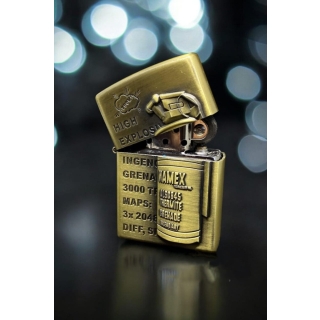 Coffret Briquet De Luxe Métallique 3D Avec Filtre à Cigarette à Tabac Réutilisable Et Recharge De Liquide - BM-3