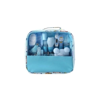 Kit De Brosse De Toilettage Pour Nouveau Né 13 Pièces Bleu