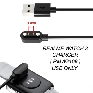 Câble De Charge Magnétique Pour Realme Watch 3 (2 Broches 3 Mm)