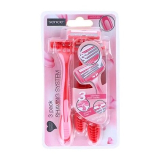 SENCE Pack de 3 Rasoirs Avec 3 Lames Pour Femmes