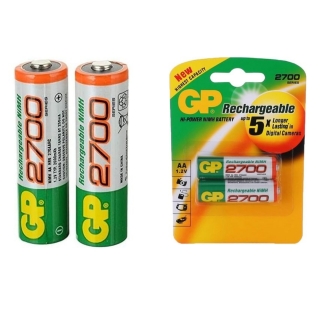 2 Piles Rechargeable AA - NI-MH GP2700 - 2600 MAh